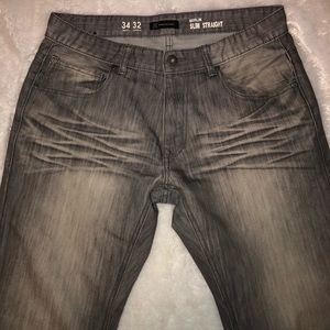 INC Berlin Slim Straight gray jeans